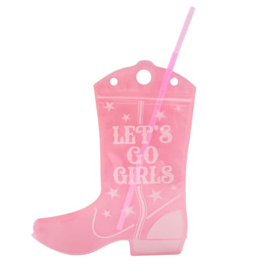 Drinking Buddies Let's Go Girls Cowboy Boot Drink Pouches